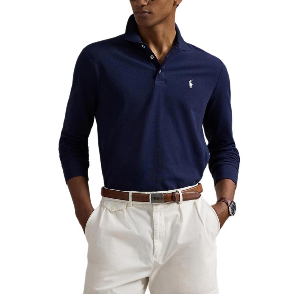 

Polo Ralph Lauren Мужская рубашка-поло с длинным рукавом и логотипом Small Pony Топы 710P00072-001 S