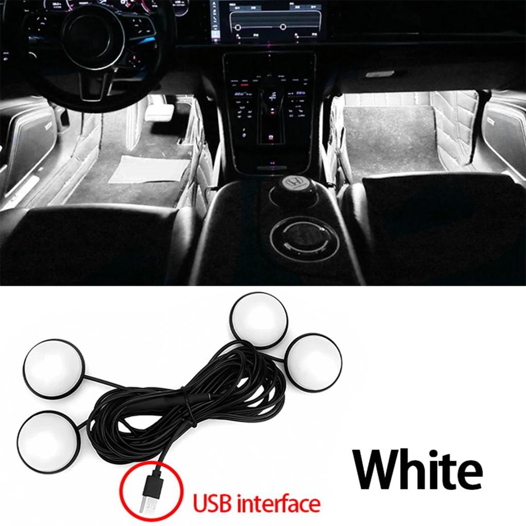 Colorful Usb Led Car Foot Ambient Light Lighting Accessories Atmosphere Decorative Backlight Lights Back Interior Decoration Kit