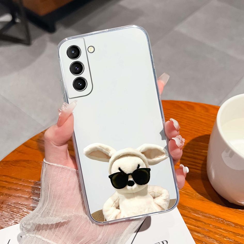 Back Cover For Samsung S21 S22 S23 Ultra Plus S6 S7 S9 Edge Bumper Case Screen Protector Luxury Graffiti Butterfly Silicone Soft TPU Transparent Shell