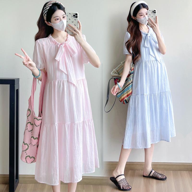 Summer Gradient Maternity Dress: Fashionable, Energetic, Loose, and Long Extra Large