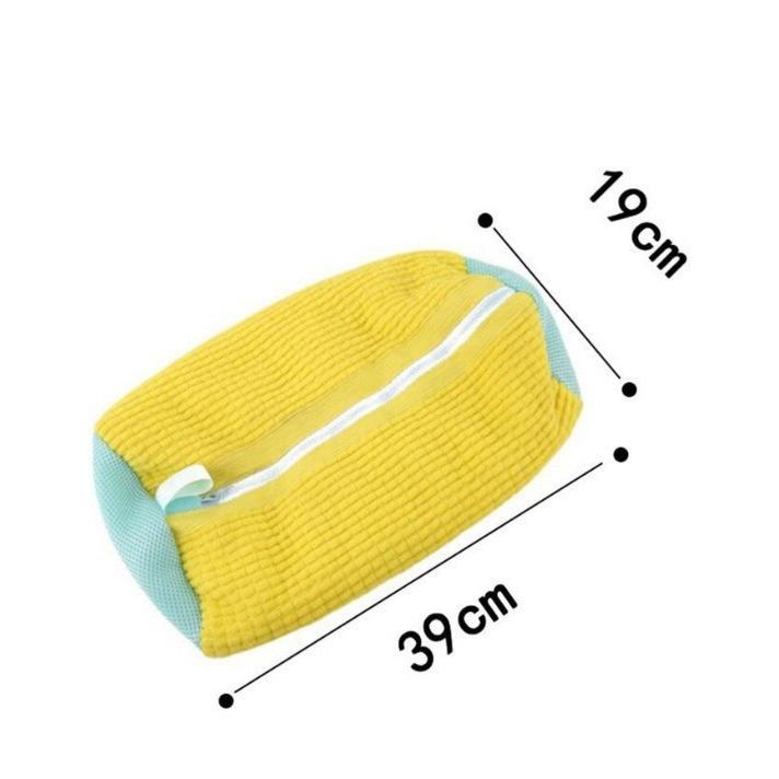 4pcs Zipper Shoe Washing Machine Bag Rich Fluff Interior Laundry Wash Bag Built In Shoe Brush Reusable Protective Sneaker Cleaning Laundry Bag For Hou