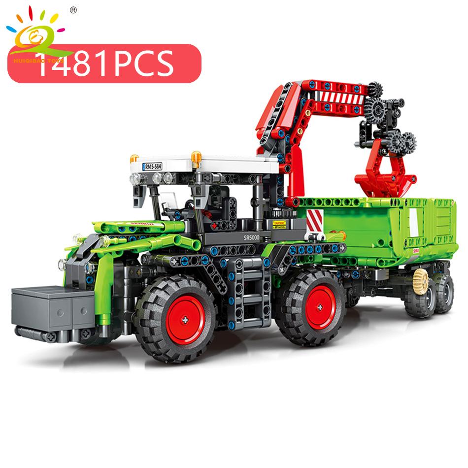 RC Engineering Farm Truck Technical Car Building Block Electric Remote Control Model Bricks Set City Children Kids Toys