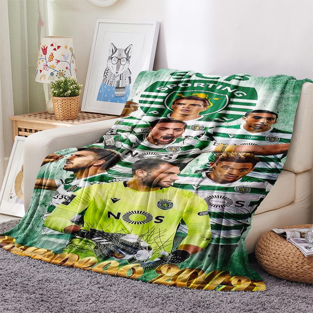 Sporting CP Print FlAannel Blanket, High quality Comfortable for All Seasons, Home Decor, Warmth and Comfort