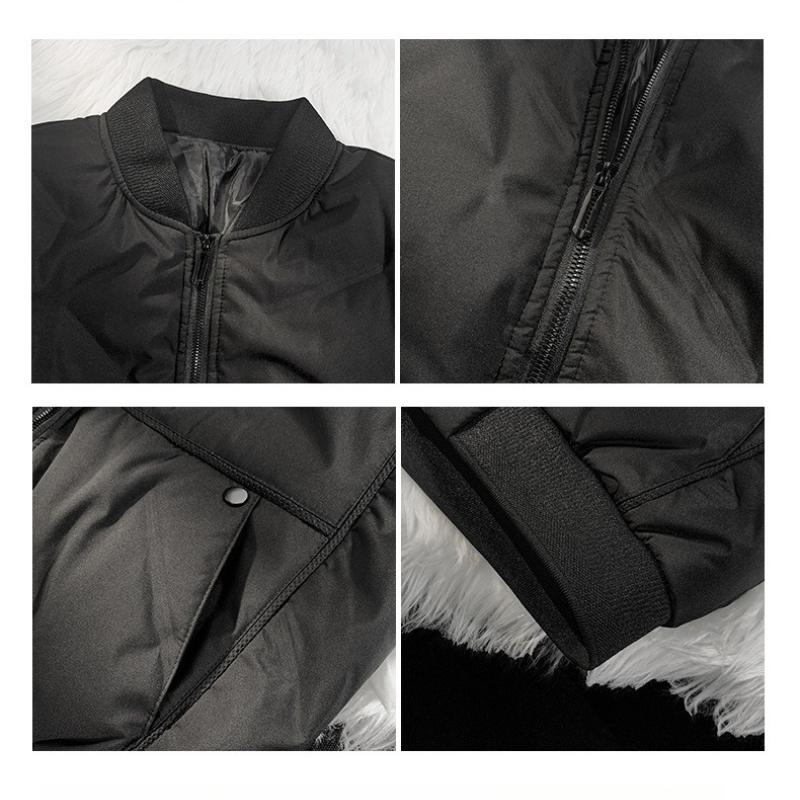 Large Size Cotton Clothing Men Winter Loose Baseball Collar Cotton Jacket Thickened Couple Paragraph Cotton Jacket Jacket