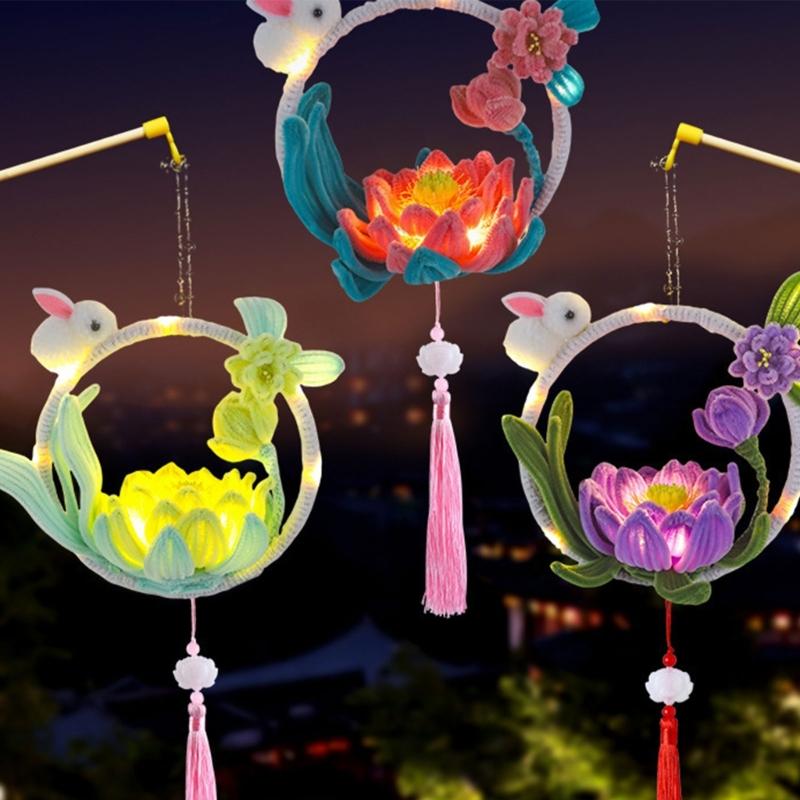 Lovely Rabbit Shape Handmade Twisting Bar Flower Light Fashion Home Accessory for Bedroom Living Room Decoration