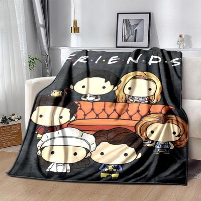 1pc S TV Show Chibi Characters Blanket Cute Cartoon Throw Blankets for S, Soft .B036