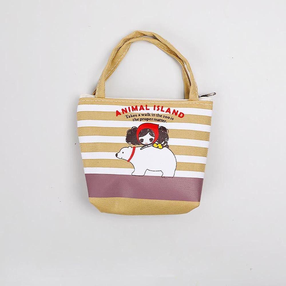 Bag Data Line Storage Bag Cartoon Coin Purse Bear Lipstick Cosmetic Bag Mini Canvas Handbag