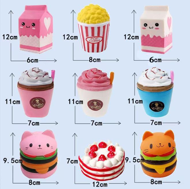 Jumbo Kawaii Squishy Toys Slow Rising Squeeze PU Popcorn Animals Anti Stress Relief Squishies Toy For Children Kids Xmas Gift