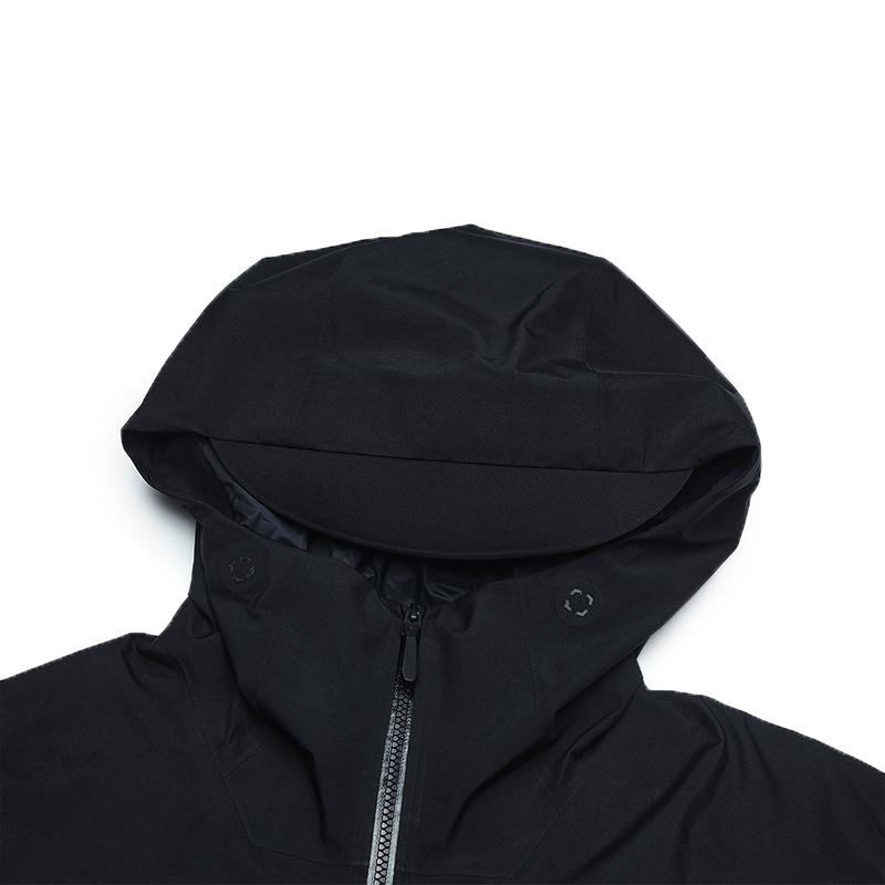 Fila Casual Versatile Single-Layer Hooded Waterproof Jacket Men Jacket Deep-Black A11M517709FBK