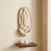 Religious Virgin Mary Holy Water Font Wall Mounted Mary Wall Hanging Font  Baptism