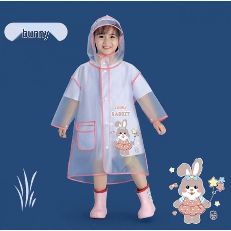 Kids' Cute Cartoon Waterproof Full Body Raincoat