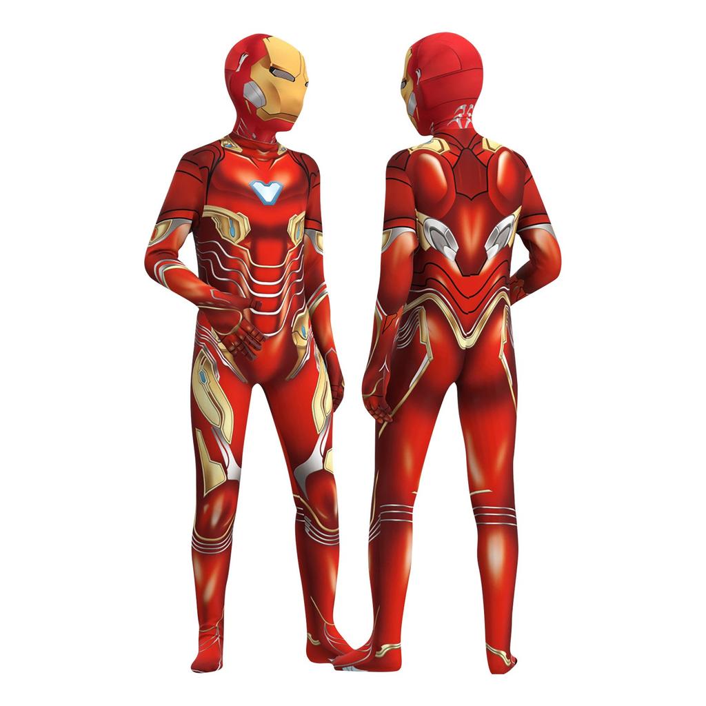 Kids Superhero Costume Full Body Suit with Mask - High Quality Spandex Halloween Cosplay Outfit for Boys