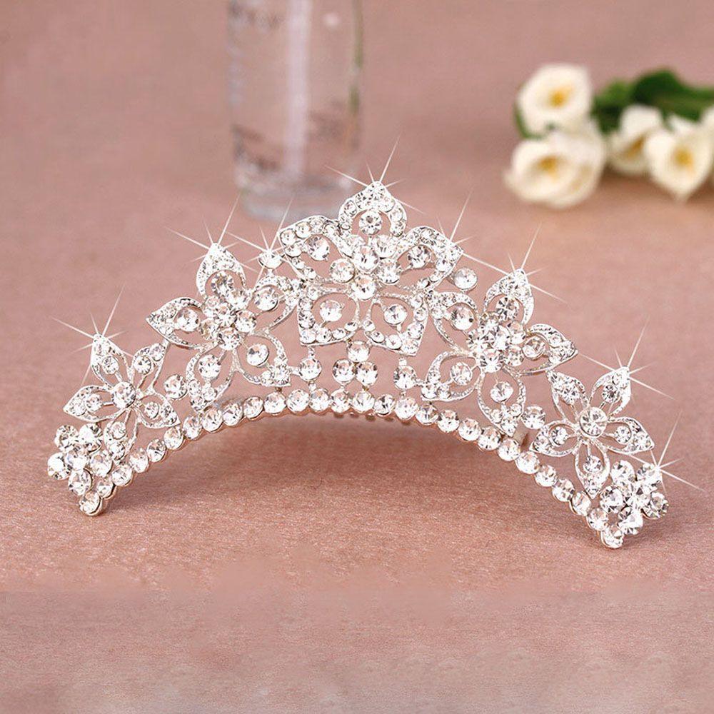 Stylish For Girls Sweet Tiara Ornaments Crown Hair Comb Fashion Accessories Hair Styling Accessories Headwear Wedding Jewelry
