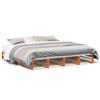 Solid Wood Bed without Mattress Wax Brown 200x200 cm Pine Wood