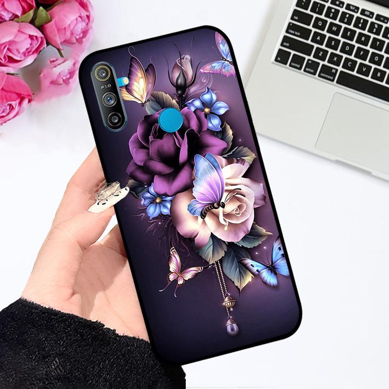 Pro Realme C3 Pouzdro RMX2021 RMX2020 Luxusní Barevný Malovaný Kryt Telefonu Pro Oppo Realme C3 4G Měkký Silikonový TPU Ochranný Fundas