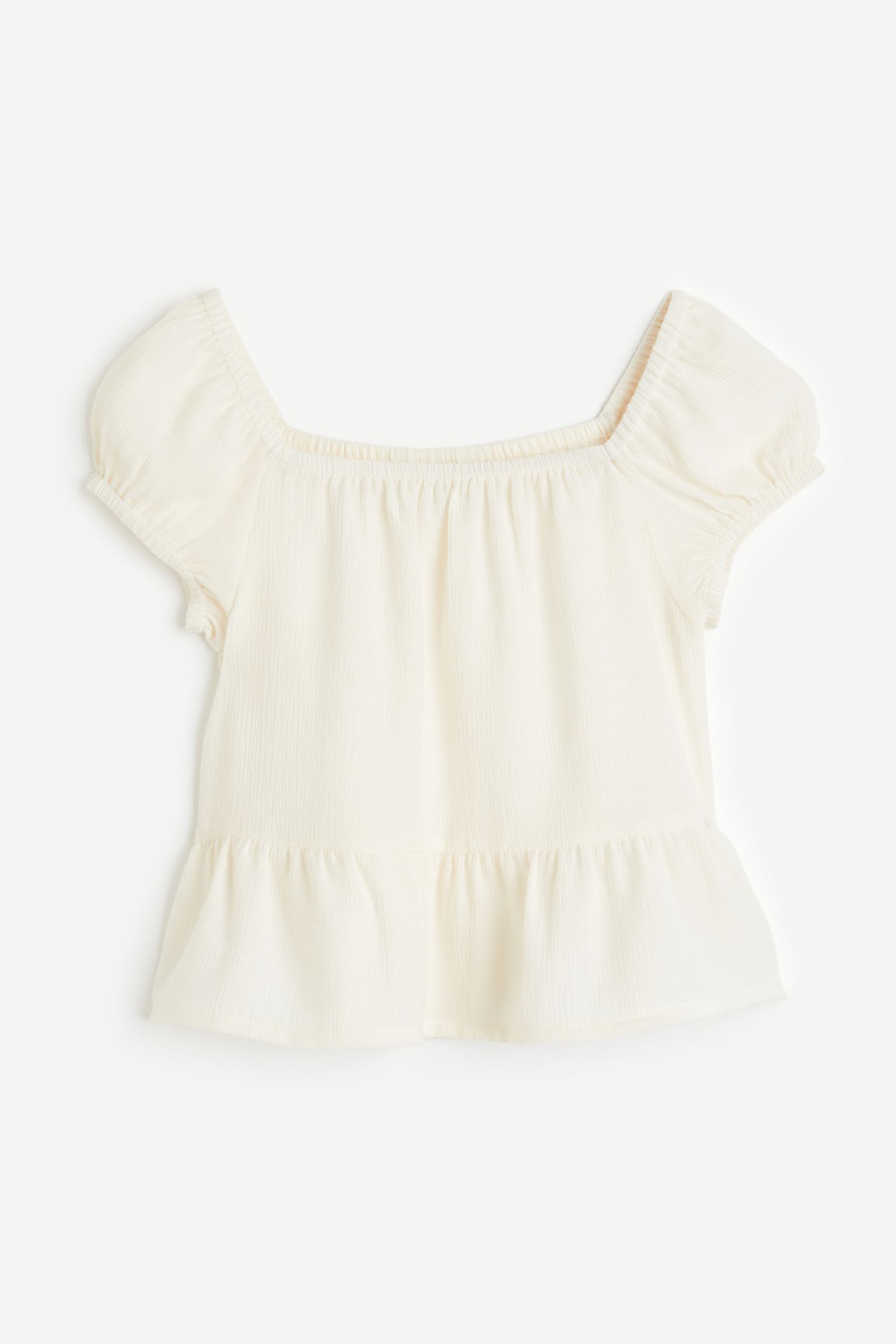 

Блузка с пышными рукавами и баской