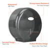 Jumbo Tissue Dispenser Single Roll Tissue Dispenser Jumbo Tissue Dispenser Toilet Paper Roller for Hotel Bar Transparent Black