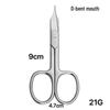 Curved Tip Stainless Steel Mini Eyebrow & Nose Hair Scissors - Compact Makeup Trimming Tool