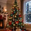 27Pcs Shatterproof Crystal Snowflakes Icicle Hanging Decorations Christmas Tree Ornament Winter Festival Decors
