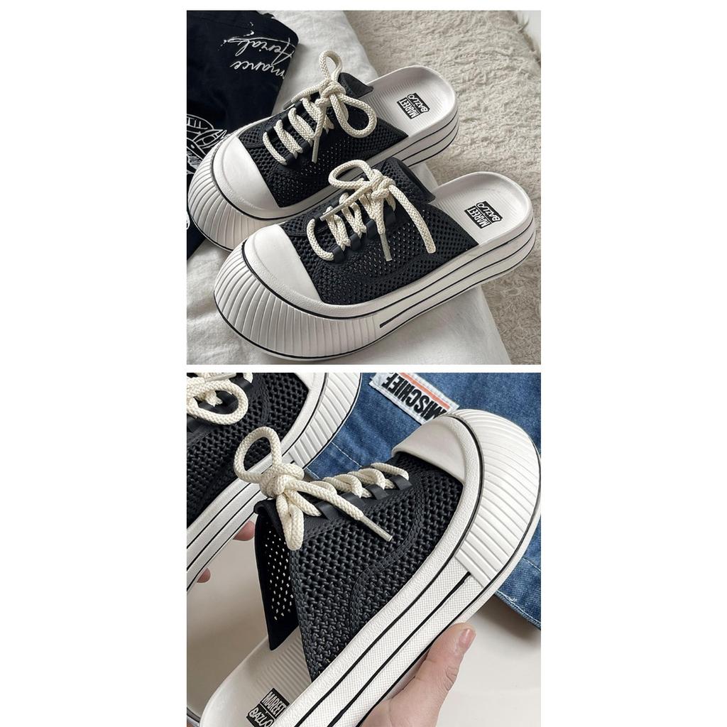 Baotou Women's Summer New Style of Fashionable and Stylish Outdoor Slippers with Thick Bottom and Anti Slip Hole, Cool Slippers