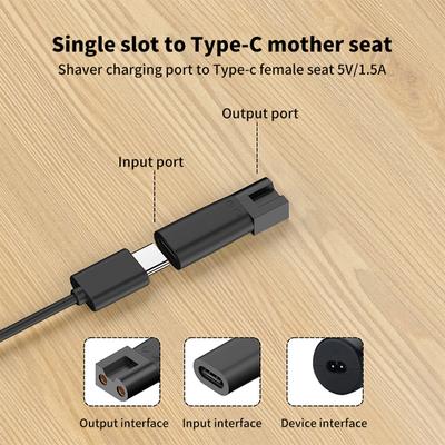 Type-C Charger Adapter Shaving Power Adapter For Electric Hair Clipper Beard Trimmers,Shavers,Beauty Instruments