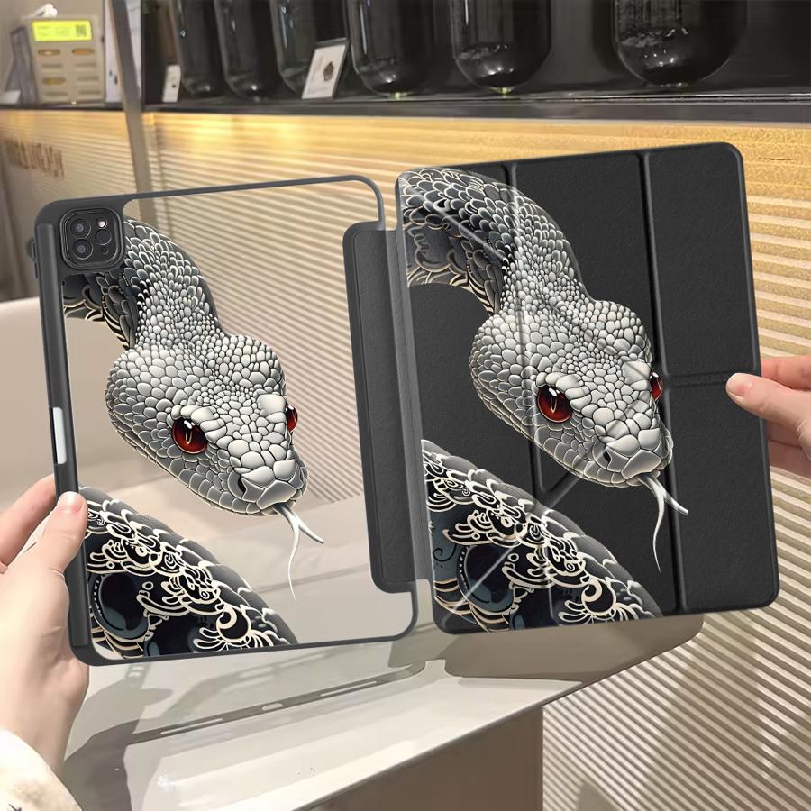 Cartoon Snake Art Holder Cover Tablet Case For iPad Air 4 5 M3 M2 1 2 M4 11inch Mini 6 7 Pro 2025 Pro 11th 10th 9th 8th 7th