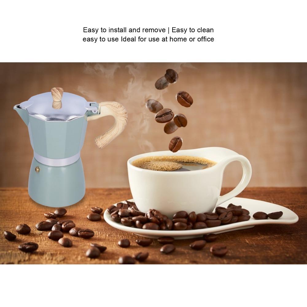 300ML Capacity Stovetop Espresso Maker Colorful Coffee Kettle Coffee Brewing Coffee Maker  Home Use