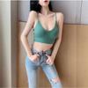 Seamless Thread Large U Back Chest Strapless Women's Sports Bra Without Steel Rings Breathable Backless Base Bra Underwear