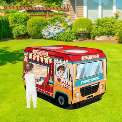 Kids Play Tent Food Truck Foldable Children Castle with Carry Bag for Outdoor Indoor