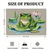 4/6pcs Rectangular Placemats - 18X12 Inches, Lily Pad with Frogs And Lotus Cartoon 2D Element Pattern Design, Easy-Clean Table Mat, Durable Heat-Resis