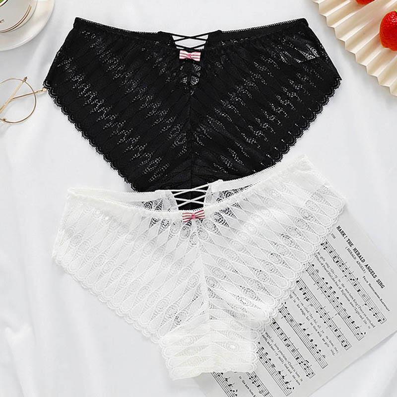 Panties Women Lace Underwear Sexy Low-Waist Briefs Hollow Out G String Underpant Soft Transparent Female Lingerie