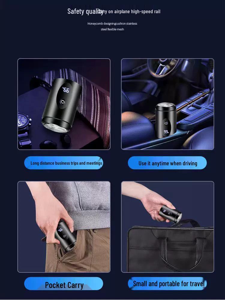 Mini Electric Shaver - Portable, Fast Charging, Type-C Interface for Men