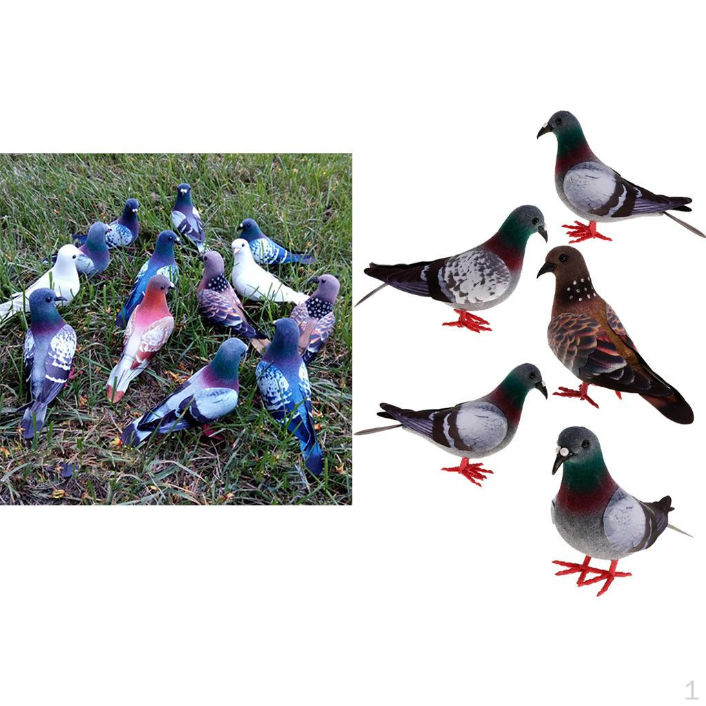 

6 шт. искусственные перья голубей птица украшение рождественской елки ремесло