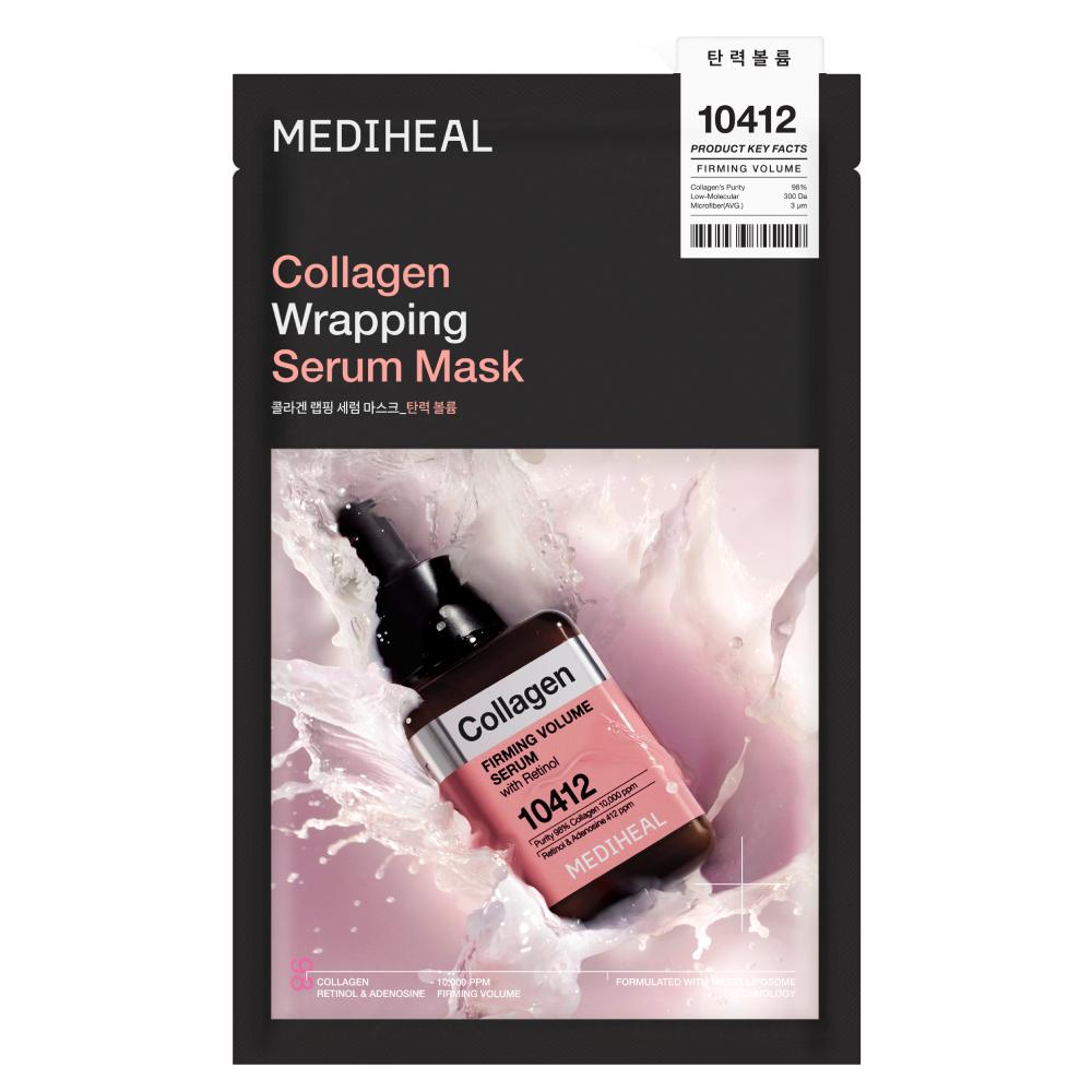 Mediheal Wrapping Serum Mask (Choose 1 of 5 types) (Madecassoside, Collagen, Vitamin C, Hyaluronic Acid, Tea Tree)