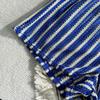 Stripes 3 in 1 Swimwear Set Lace Up Knitting Swimsuit Casual Bikini Bathing Suit  Beach