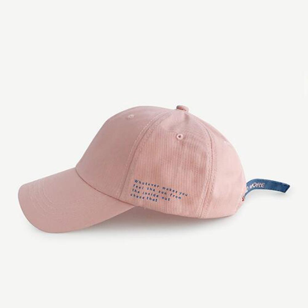 

Men Women Hat Sun Protection Cap with Letters Printed Unisex Baseball Cap Pink adjustable#1