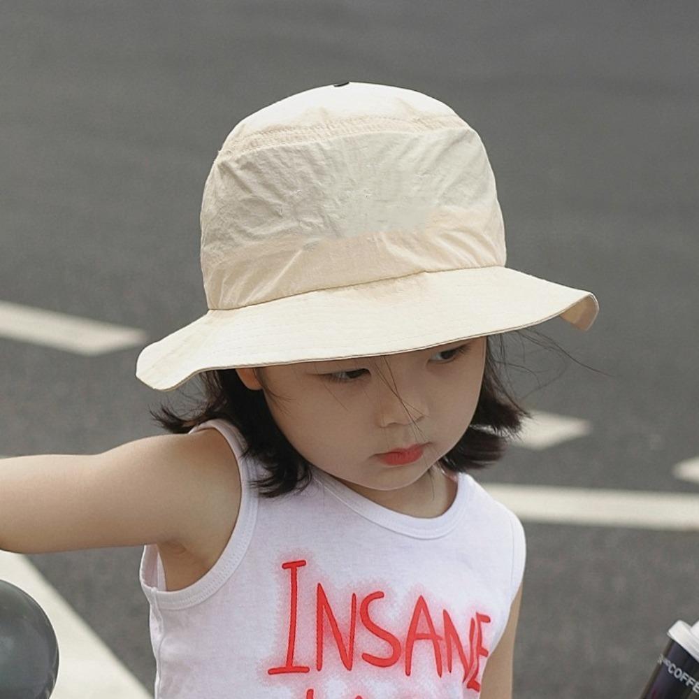 Candy Color Kids Bucket Hat Quick Dry Children Fishman Hat Ins Baby Sun Protection Cap Boys