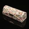 Lipstick Box with Mirror Floral Print Vintage Women Chinese Style Retro Lip Glosses Storage Box for Daily Life