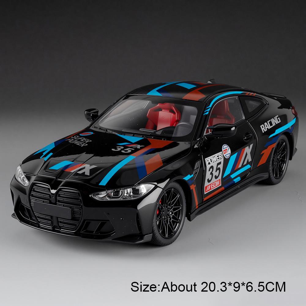 1:24 Scale M4 325li Car Alloy Diecast Model Toy Wheel Steering Wheel Suspension Doors Opened Vehice Models Toys Fashion Gift