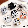 7Pcs Cute Cartoon Cat Pp Clip Acrylic Double-Sided High-Definition Pattern Paper Clip Stationery Supplies