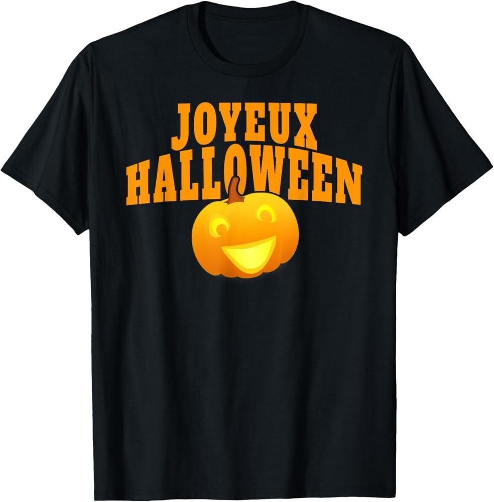 Happy Halloween T-shirt in French Francais Halloween Tee Unisex T-Shirt L
