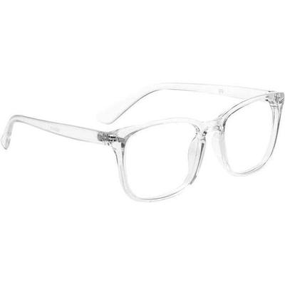 Dervin Blaulichtfilter Brille Gaming Filter Transparente Eckige Brille für Augenschutz Männer Frauen, Computer/Tablet/Laptop/Mobil