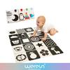 Wir Rein Hoher Kontrast Baby Schwarz Weiß Lernkarten, Visuelle Stimulation für Neugeborene Kognitives Lernspielzeug, 0-6 Monate Säugling