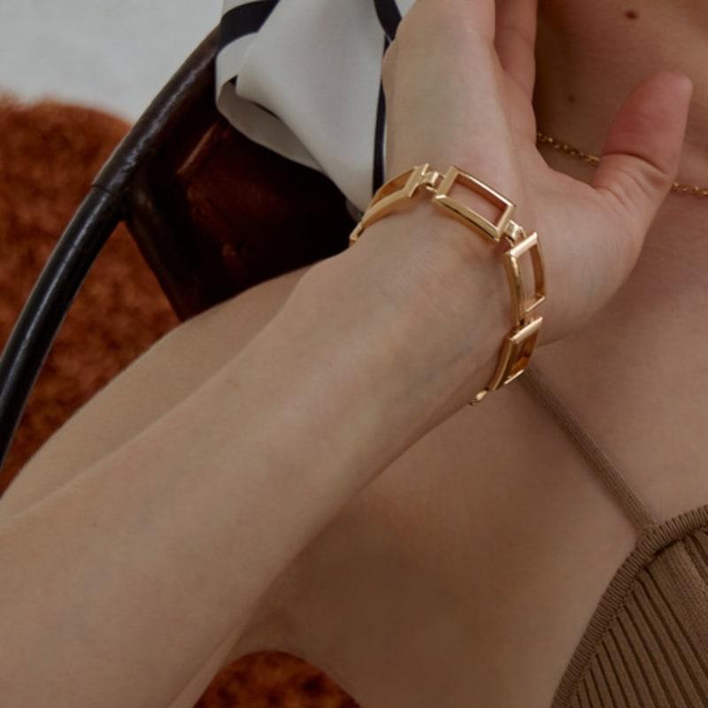 DE NOBLE THE LABEL SQUARE RAIL 02 BRACELET