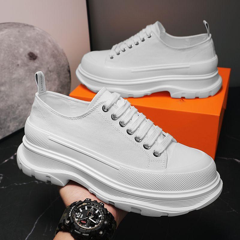 

LUXSOLE Canvas Summer Breathable Platform Increased Muffin Sneakers New Autumn Cloth Casual Dad Trendy Shoes 40