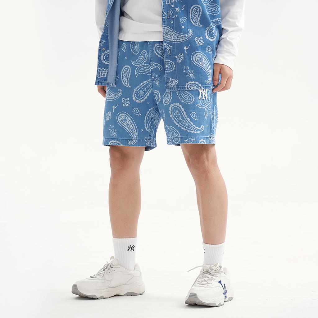 New MLB New York Yankees Casual Shorts Men's Light Blue 3LDPI0133-50SBL