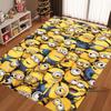 Cute Cartoon 3D-Printed Minions Rug—Suitable for Living Rooms, Bathrooms, Creative Doormats, Bedroom Rugs, and More.