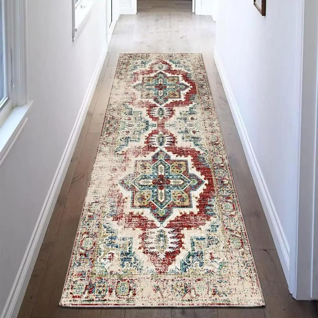 Hallway Entrance Rug Stain-Resistant Anti-Slip Mat Bedroom Kitchen Runner Rug Laundry Room Floor Mat Home Decor