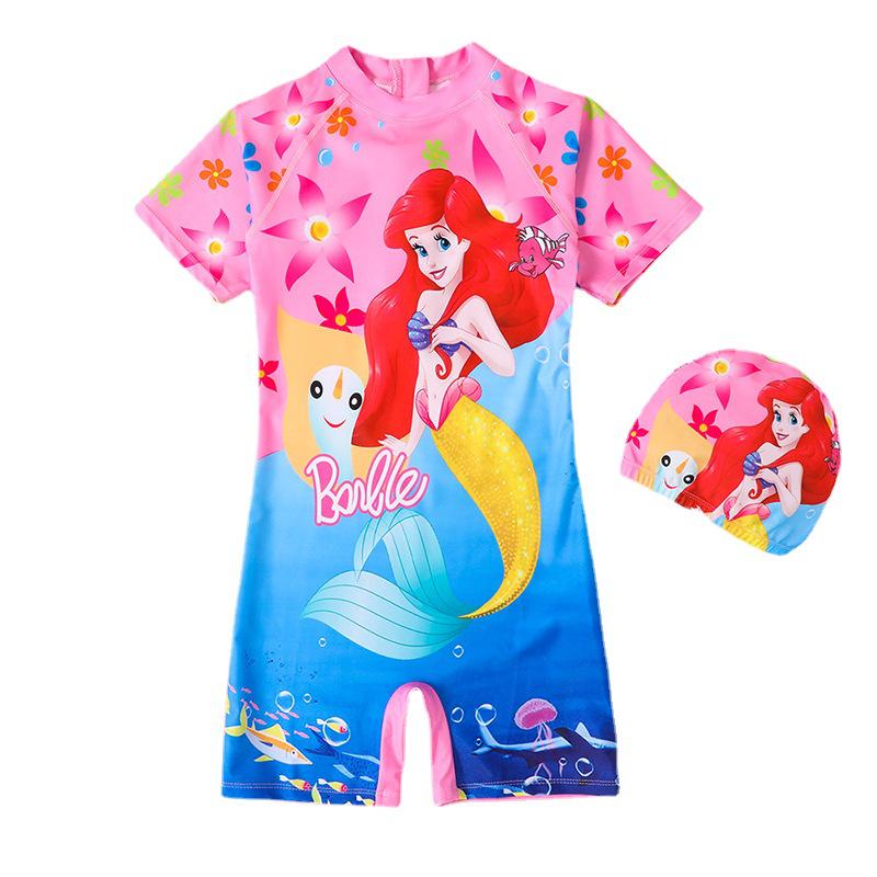 Girls' Summer One-Piece Swimsuit - Professional Hot Spring Swimwear for Kids