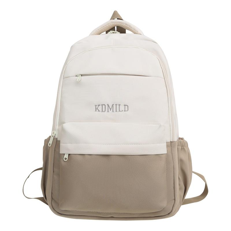 Student Skolväska Kvinna Colorblock Stor kapacitet Datorryggsäck Man Gymnasieryggsäck